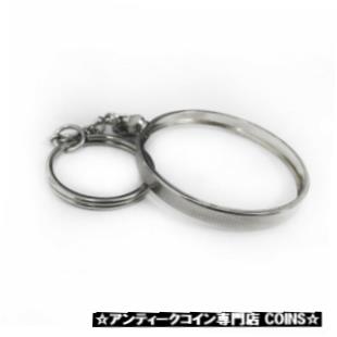 ڶ/ʼݾڽա ƥ    [̵] Silver Plated 38.1 mm Coin Bezel Frame Key Chain for Silver Morgan/Peace Dollar