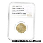 【極美品/品質保証書付】 アンティークコイン コイン 金貨 銀貨 [送料無料] 2020 1/4 oz $10 Gold American Eagle NGC MS 69 Mint Error (Struck in Rim)