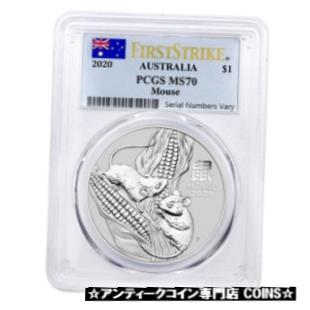 ڶ/ʼݾڽա ƥ    [̵] 2020 1 oz Silver Lunar Year of The Mouse / Rat Australia Perth PCGS MS 70 FS