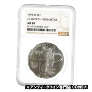 【極美品/品質保証書付】 アンティークコイン コイン 金貨 銀貨 送料無料 1995 D Olympics Gymnastics 1 Silver Dollar Commemorative NGC MS 70