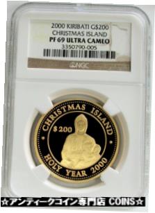 【極美品/品質保証書付】 アンティークコイン 金貨 2000 GOLD KIRIBATI 200 MINTED 1 OZ CHRISTMAS MADONNA & CHILD NGC PROOF 69 UC [送料無料] #got-wr-3614-104