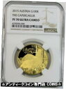  アンティークコイン コイン 金貨 銀貨  2015 GOLD AUSTRIA 100 EURO THE CAPERCAILLIE NGC PROOF 70 ULTRA CAMEO