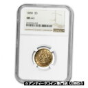 【極美品/品質保証書付】 アンティークコイン コイン 金貨 銀貨 [送料無料] 1880 $5 Liberty Gold Half Eagle MS-61 NGC - SKU#25032