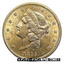 【極美品/品質保証書付】 アンティークコイン コイン 金貨 銀貨 送料無料 1895-S 20 Liberty Gold Double Eagle AU - SKU 25484