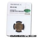  アンティークコイン コイン 金貨 銀貨  1864 Indian Head Cent MS-65 NGC CAC (Red/Brown, Bronze) - SKU#213880