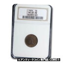  アンティークコイン コイン 金貨 銀貨  1875 Indian Head Cent MS-65 NGC (Red/Brown) - SKU#210125