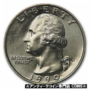  アンティークコイン コイン 金貨 銀貨  1990-D Washington Quarter BU - SKU#6515