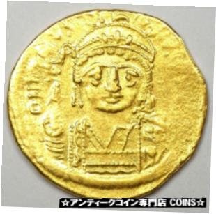  アンティークコイン コイン 金貨 銀貨  Byzantine Justin II AV Solidus Gold Coin 565-578 AD - Good VF / XF - Rare!