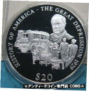  アンティークコイン コイン 金貨 銀貨  Liberia 2000 Large Silver Proof $20-Roosevelt-Great Depression