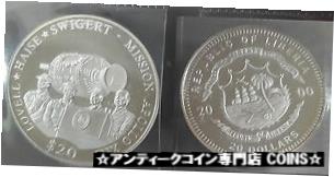 【極美品/品質保証書付】 アンティークコイン コイン 金貨 銀貨 [送料無料] Liberia 2000 Large .999 Silver Proof $20-Space- Apollo XIII