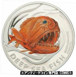 【極美品/品質保証書付】 アンティークコイン コイン 金貨 銀貨 送料無料 2011 Pitcairn Color Proof Silver 2 Orange monster fish-Deep Sea