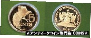 【極美品/品質保証書付】 アンティークコイン コイン 金貨 銀貨 [送料無料] 1978 Trinidad &Tobago Proof 5 c Bird of Paradise