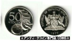 【極美品/品質保証書付】 アンティークコイン コイン 金貨 銀貨 [送料無料] 1977 Trinidad &Tobago Proof 50 c Kettle drums