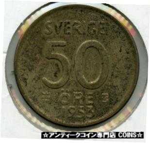 ڶ/ʼݾڽա ƥ    [̵] 1953 Sweden 50 Ore Silver Coin - JJ399