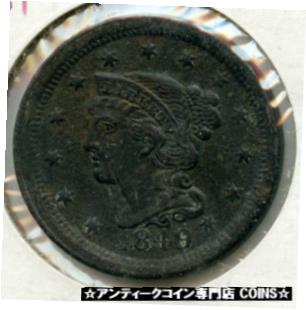 ڶ/ʼݾڽա ƥ    [̵] 1849 Large Cent United States US Copper Coin - JJ824