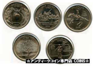 ڶ/ʼݾڽա ƥ    [̵] 1999 State Quarter Coin Set - DE NJ PA CT GA - Philadelphia Mint - KZ601