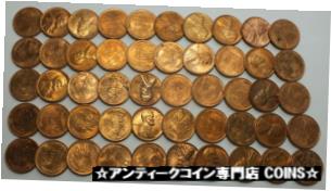 ڶ/ʼݾڽա ƥ    [̵] 1946-D 1C Cent Lincoln Wheat Full Roll 50 Coins +Tube Uncirculated LG264