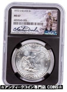 ڶ/ʼݾڽա ƥ    [̵] 1972-S Silver Eisenhower Dollar $1 NGC MS67 Black Charlie Duke Signed SKU55677