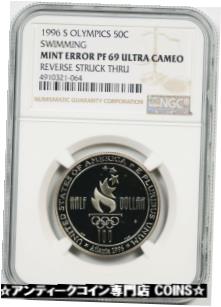 ڶ/ʼݾڽա ƥ    [̵] 1996-S Olympics Swimming 50C NGC Mint Error PF69 Ultra Cameo Modern Half Dollar