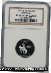 ڶ/ʼݾڽա ƥ    [̵] 2007-S Silver Wyoming 25C NGC PF 69 Ultra Cameo State Quarter