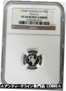 ڶ/ʼݾڽա ƥ    [̵] 1994 P PLATINUM AUSTRALIA 200 MINTED $5 PROOF 1/20 oz KOALA NGC PROOF 68 UC