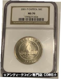 2001 P ԥȥ ӥ 󥿡ǰ 0.5 ɥ NGC MS 702001 P CAPITOL VISITOR CENTER COMMEMORATIVE HALF DOLLAR NGC MS 70