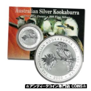  アンティークコイン コイン 金貨 銀貨  Australia Kookaburra $1 2000 1 Oz .999 Fine Silver Crown Descriptive Card