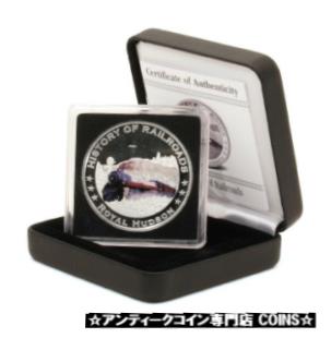  アンティークコイン コイン 金貨 銀貨  Liberia History of Railroads Royal Hudson $5 2011 Colored Proof Silver Coin Box