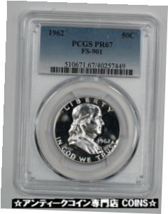 yɔi/iۏ؏tz AeB[NRC RC   [] 1962 PROOF FRANKLIN HALF DOLLAR 50C 'D' ON BELL FS-901 PCGS CERTIFIED PR 67 (449