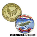 【極美品/品質保証書付】 アンティークコイン コイン 金貨 銀貨 送料無料 U.S. United States Air Force USAF F-15 Streak Eagle Gold Plated Challenge Coin