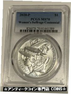 2020 P 女性参政権 100 回記念銀ドル PCGS MS702020 P Women's Suffrage 100th Commemorative Silver Dollar PCGS MS70