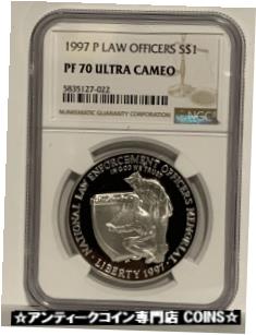  アンティークコイン コイン 金貨 銀貨  1997-P Law Officers NGC PF70 Proof Commemorative Silver Dollar Coin