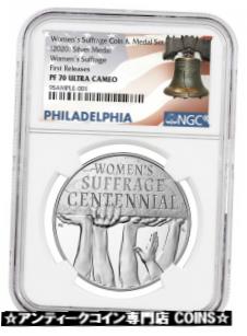 ڶ/ʼݾڽա ƥ    [̵] (2020) Women's Suffrage Medal 100th Annv Silver Proof Medal NGC PF70 UC FR Bell