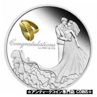 【極美品/品質保証書付】 アンティークコイン コイン 金貨 銀貨 [送料無料] 2021 P Australia Wedding Congratulations 1 oz Silver Proof $1 Coin GEM Proof OGP