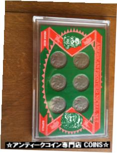 ڶ/ʼݾڽա ƥ    [̵] American Frontier Collectable Nickel Set Indian Head Buffalo Collection 6 Coins/