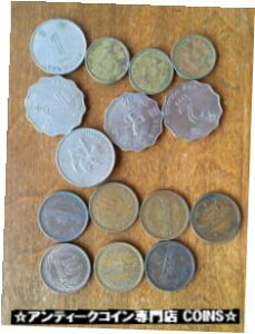 香港硬貨、日本の硬貨:10円7枚、5ドル香港硬貨1枚、ジョージ6世Hong Kong coins, Japanese coins: 7 10 yen, 1 5 dollar hong kong coin, George VI
