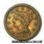 ڶ/ʼݾڽա ƥ    [̵] USA Large Cent Braided Hair 1c 1848 Very Fine Newcomb 23