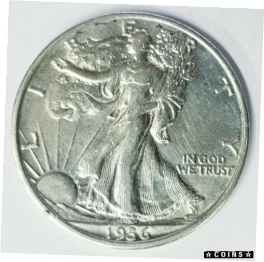 楽天金銀プラチナ　ワールドリソース【極美品/品質保証書付】 アンティークコイン コイン 金貨 銀貨 [送料無料] 1936 Liberty Walking Silver Half Dollar UNC