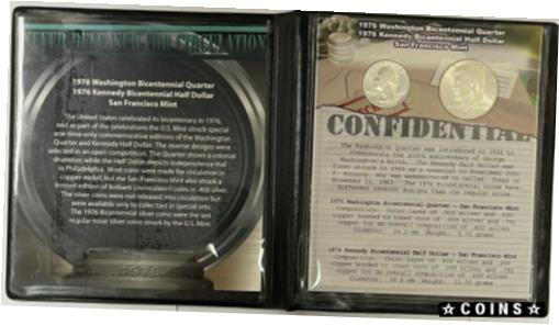  アンティークコイン コイン 金貨 銀貨  1776-1976 S Silver Quarter / Kennedy "Never Released for Circulated" Booklet