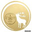 ڶ/ʼݾڽա ƥ    [̵] 2017 Mongolia Roaring Deer Cut Out 1/2 oz Silver Gilt Brilliant Uncirculated OGP