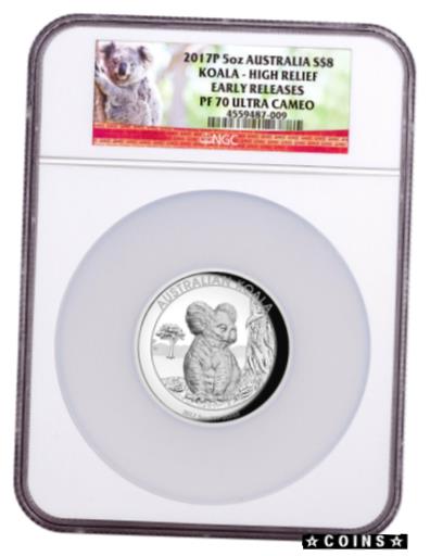 yɔi/iۏ؏tz AeB[NRC RC   [] 2017 P Australia $8 5 oz Silver High Relief Koala Proof Coin NGC PF70 UC ER