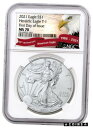 yɔi/iۏ؏tz AeB[NRC RC   [] 2021 American Silver Eagle T-1 NGC MS70 First Day of Issue Exclusive Eagle