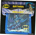 新品 DC バットマン ブルー キッズ 二つ折り財布New DC Batman Blue Kids Bifold Wallet