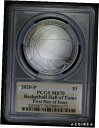 2020-P $1 バスケットボール殿堂シルバー ダラー PCGS MS70 発行初日2020-P $1 Basketball Hall of Fame Silver Dollar PCGS MS70 First Day of Issue(3)