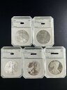 2011 W アメリカン シルバー イーグル 5 コイン セット 未流通2011 W American Silver Eagle 5 coin Set Uncirculated(3)
