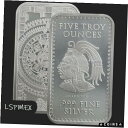 アステカ カレンダー - クアウテモックの肖像 5 オンス .999 シルバー 限定 USA 製 BU バーAztec Calender - Portrait Of Cuauhtemoc 5 oz .999 Silver Limited USA Made BU Bar