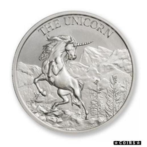  アンティークコイン コイン 金貨 銀貨  Cryptozoology Collection The Unicorn 1 oz Silver USA Made Capsuled BU Round