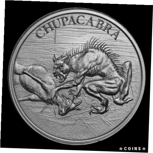  アンティークコイン コイン 金貨 銀貨  Cryptozoology Collection Chupacabra The Vampire Beast 1 oz Silver USA BU Round