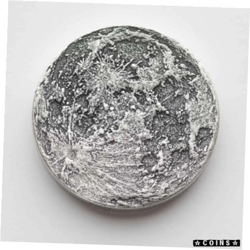 ڶ/ʼݾڽա ƥ    [̵] Chunky Supermoon 2 oz Silver Antiqued Finish Worry, Gift Or Reminder Coin W/OMP