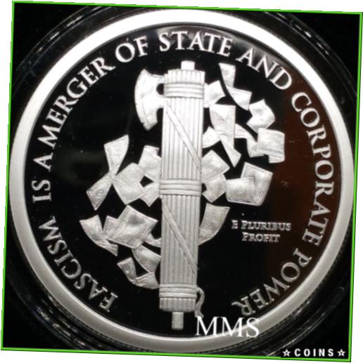 ڶ/ʼݾڽա ƥ    [̵] 2018 1oz Fascist Axe Proof Silver Shield Group SSG Monumental Truth #4